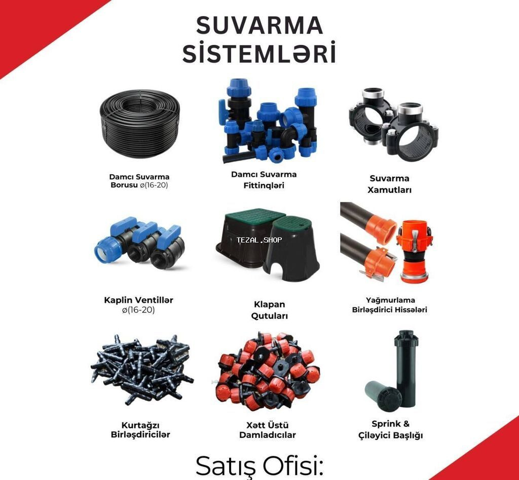 Su borusu, Qofrasız, Plastik, 2000 mm, Yeni - şəkil 5