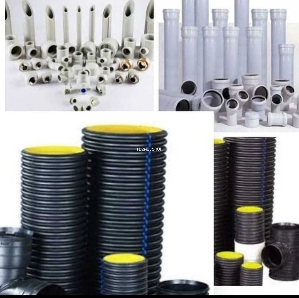 Kanalizasiya borusu, Qofralı, Plastik, 1000 mm, Yeni - şəkil 4