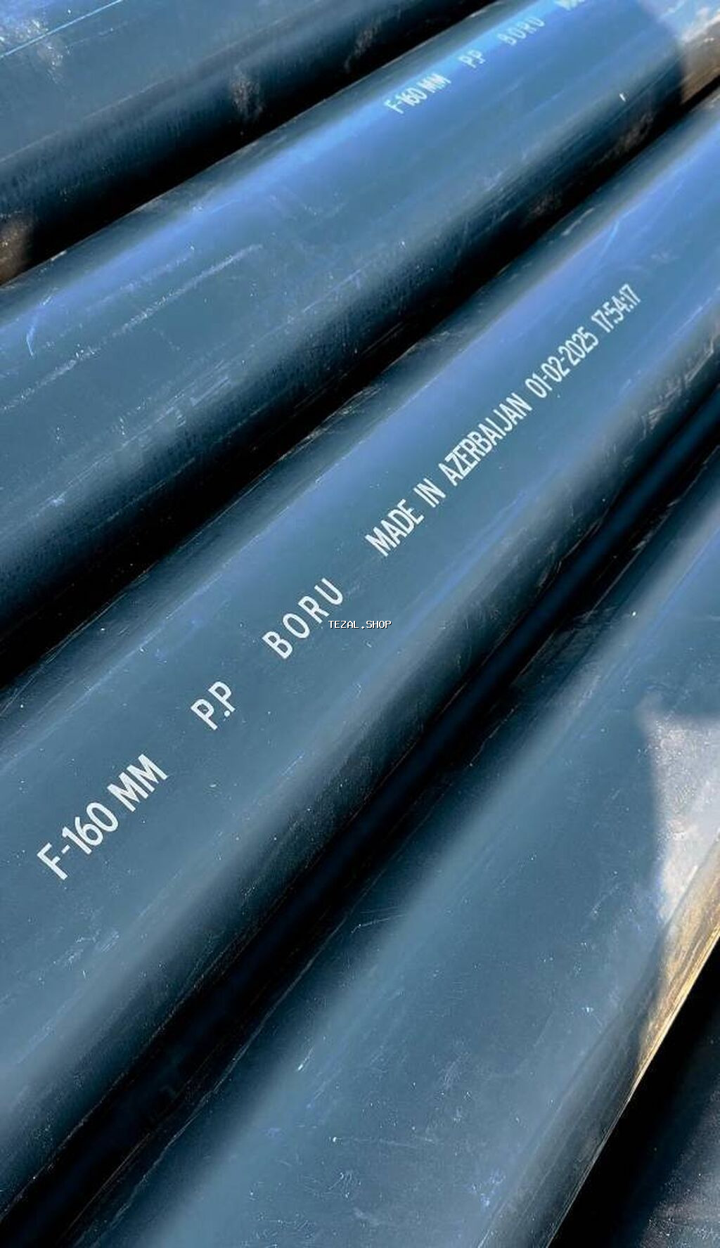 Kanalizasiya borusu, Qofrasız, Plastik, 1000 mm, Yeni - şəkil 5