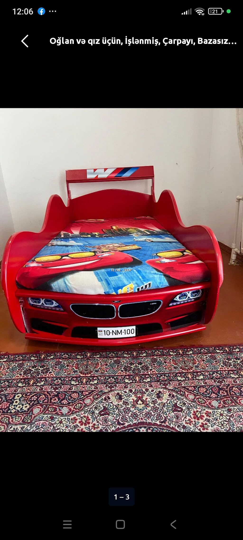 Uşaqlar üçün maşın carpayı