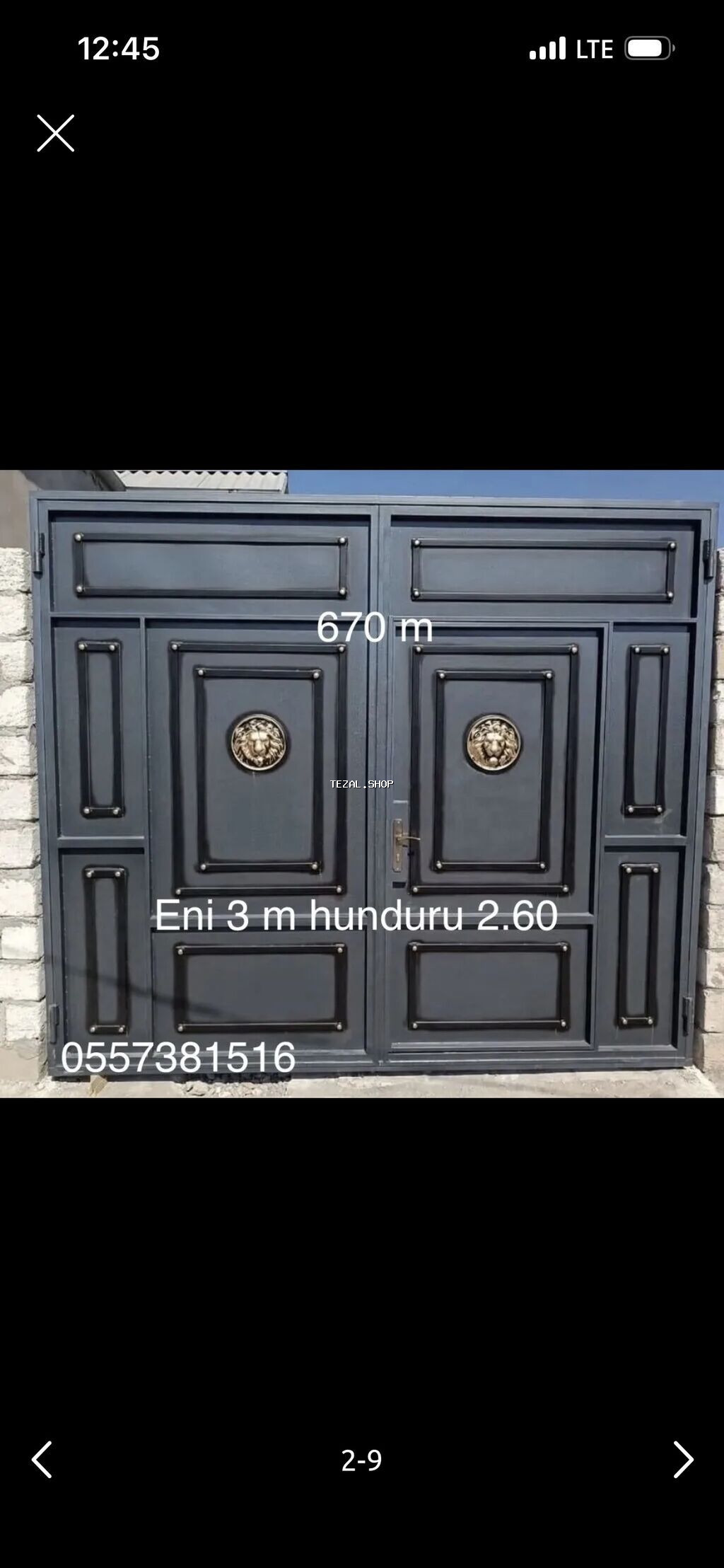 Yeni Həyət darvazası, 3 m, Mexaniki, Qapı ilə, rəng - Ağ, Kredit yoxdur, Ödənişli quraşdırma, Ödənişli çatdırılma, Rayonlara çatdırılma