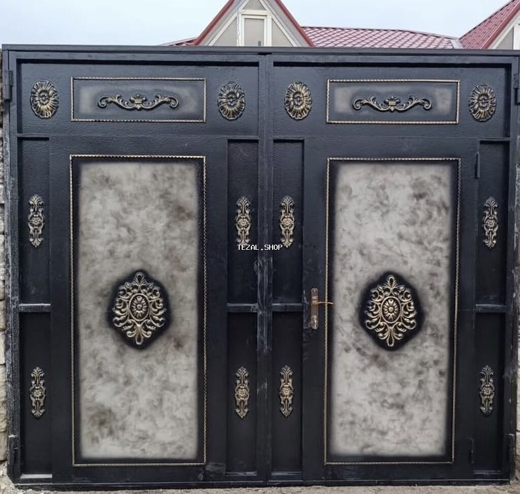 Yeni Həyət darvazası, 3 m, Mexaniki, Qapı ilə, rəng - Ağ, Kredit yoxdur, Ödənişli quraşdırma, Ödənişli çatdırılma, Rayonlara çatdırılma - şəkil 2