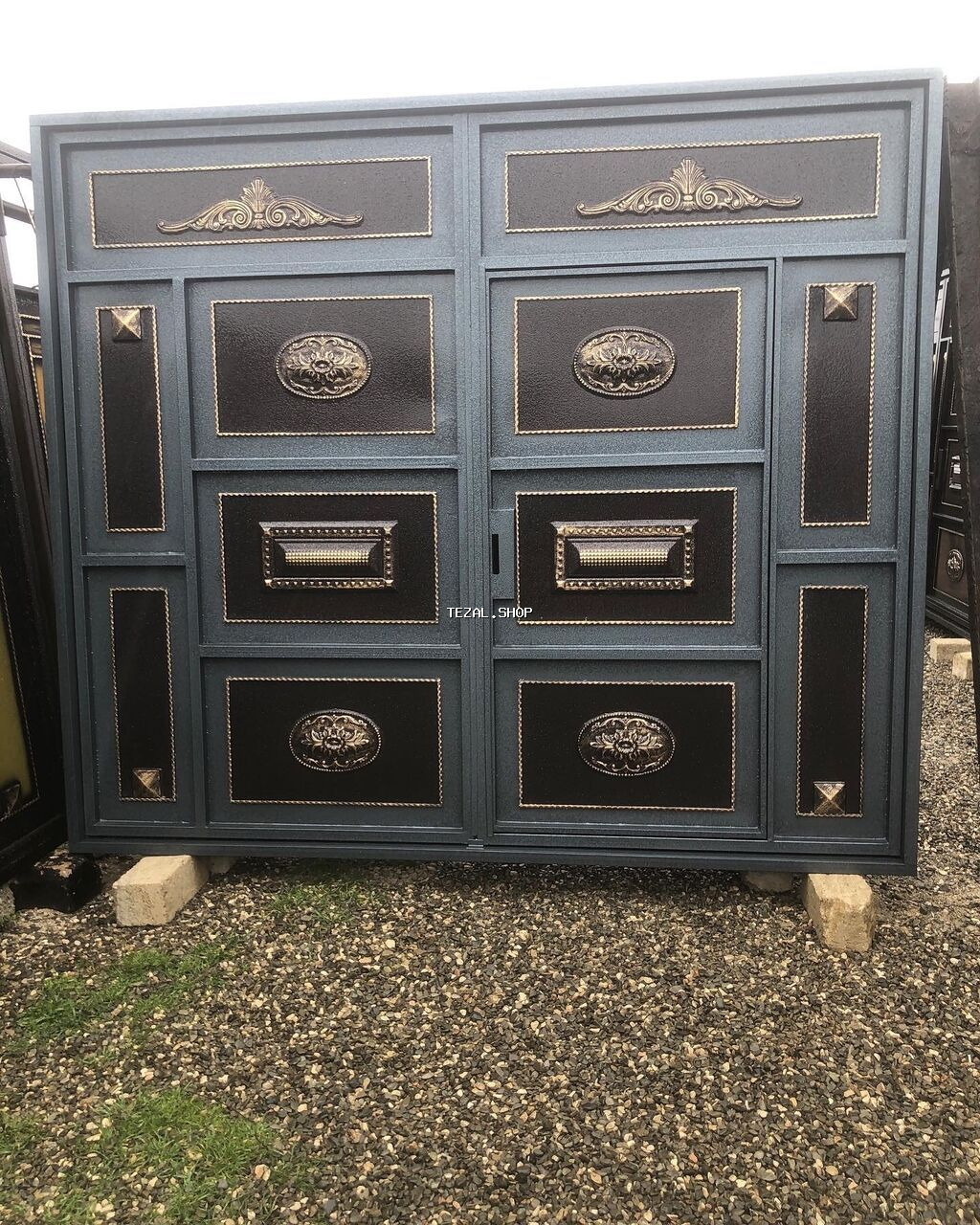 Yeni Həyət darvazası, 3 m, Mexaniki, Qapı ilə, rəng - Ağ, Kredit yoxdur, Ödənişli quraşdırma, Ödənişli çatdırılma, Rayonlara çatdırılma - şəkil 5