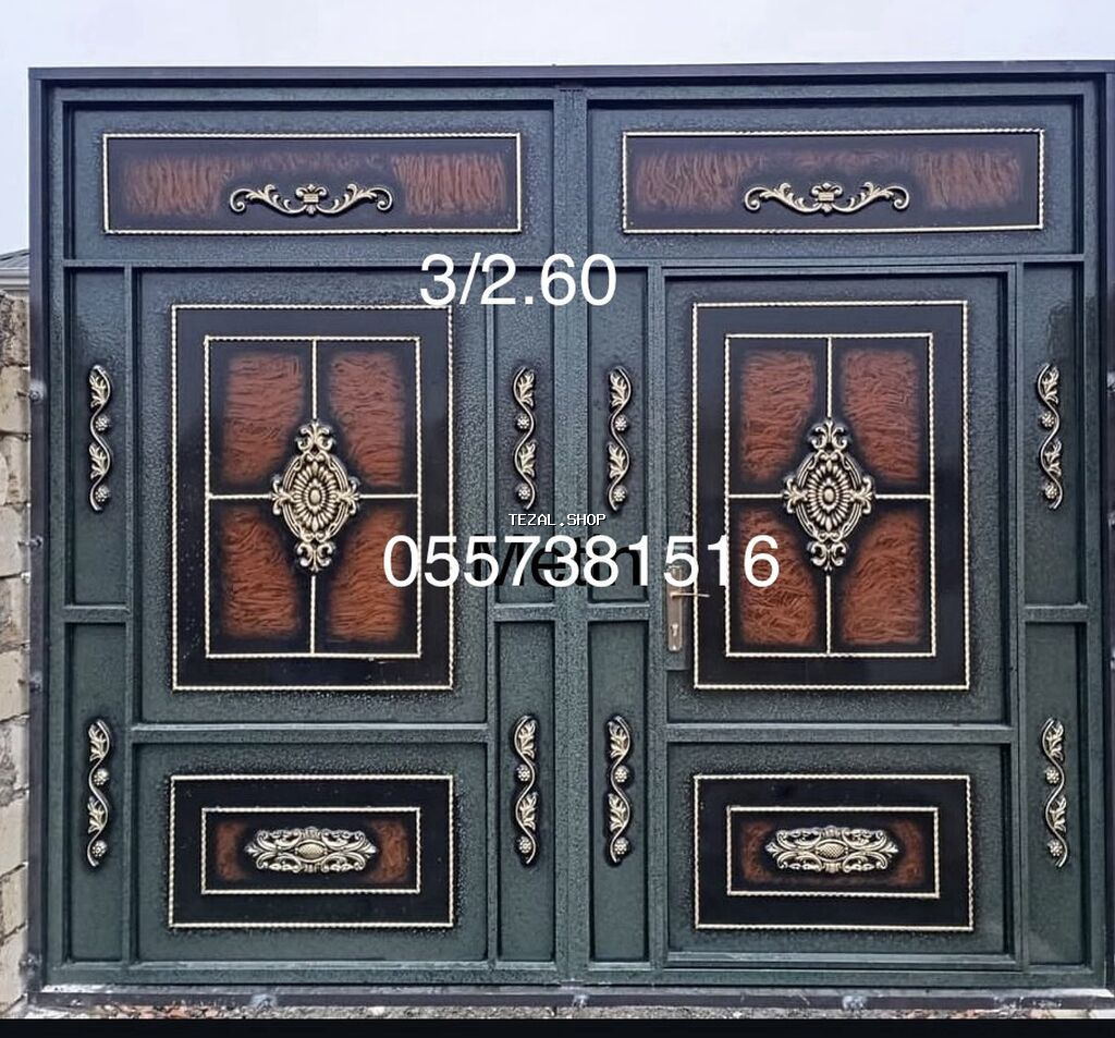 Yeni Həyət darvazası, 3 m, Mexaniki, Qapı ilə, rəng - Ağ, Kredit yoxdur, Ödənişli quraşdırma, Rayonlara çatdırılma, Ödənişli çatdırılma