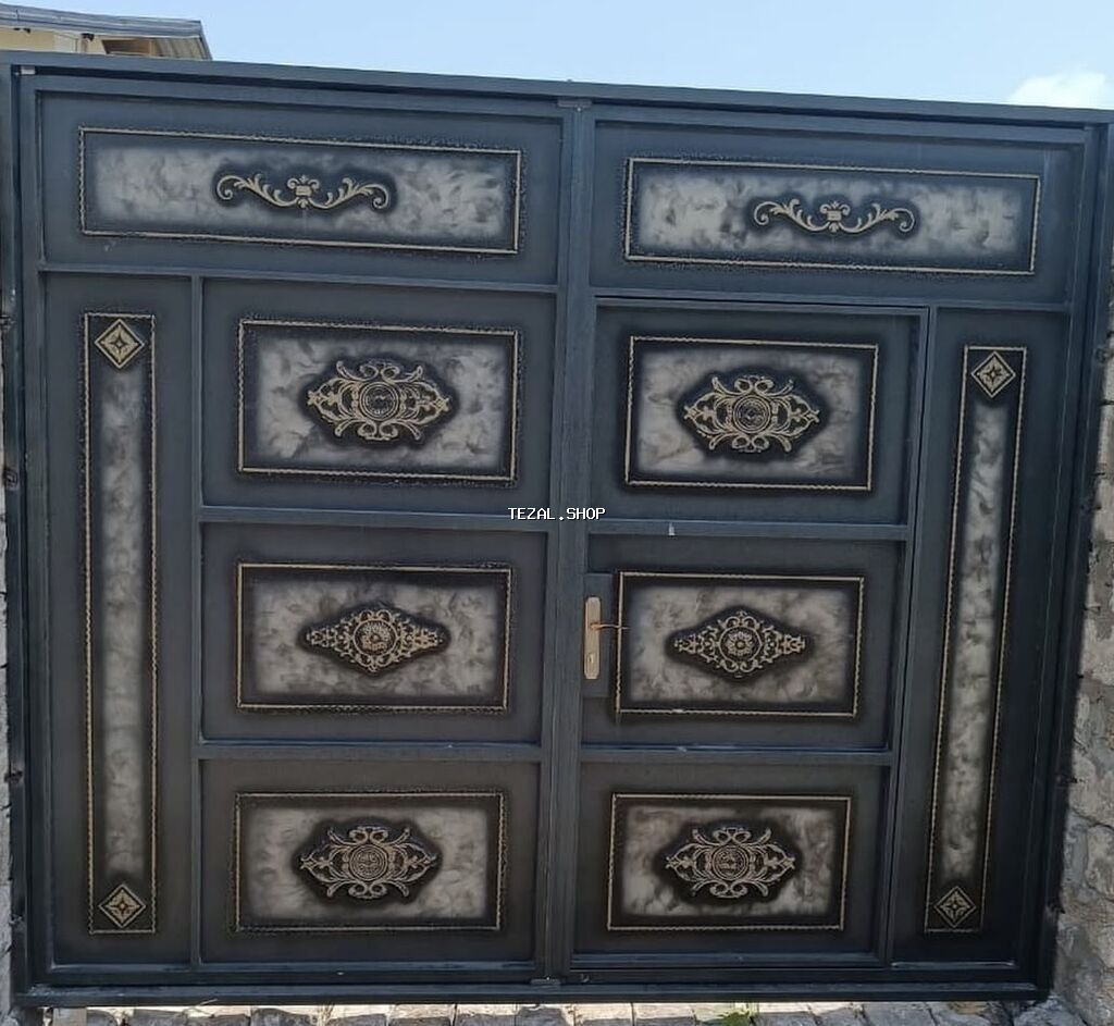 Yeni Həyət darvazası, 3 m, Mexaniki, Qapı ilə, rəng - Ağ, Kredit yoxdur, Ödənişli quraşdırma, Rayonlara çatdırılma, Ödənişli çatdırılma - şəkil 2