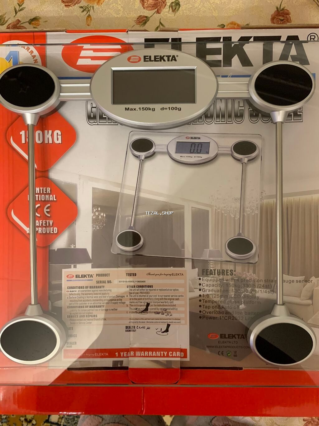 Döşəmə tərəziləri, 210 kq