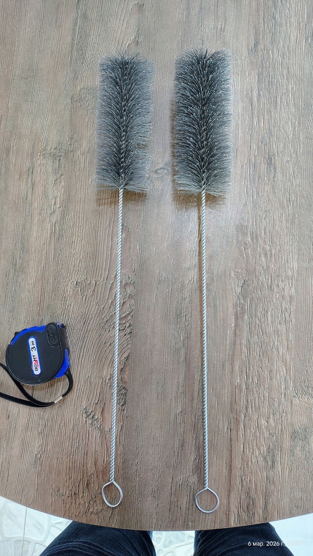 Şüşə/boru təmizləmə fırçası - Tip: Uzun saplı silindrik fırça -