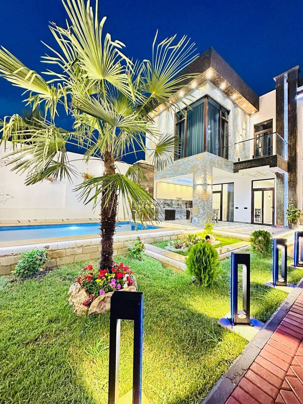 120 kv. m, 4 otaqlı, Hovuzlu, Kombi, Qaz, İşıq - şəkil 5