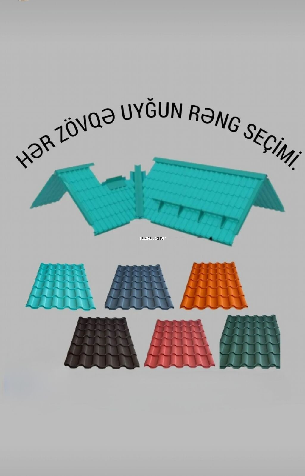 Çerepitsa, profnastillərin, polikarbonat, penaplast və alkopanlarin - şəkil 2