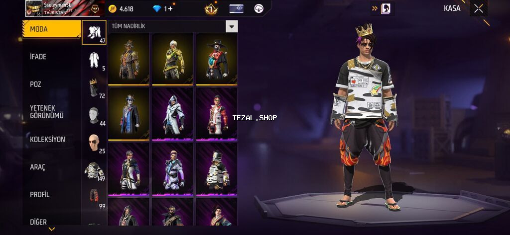 Free frie hesabı satılır tək bağ online yada görüş yoluyla satılır