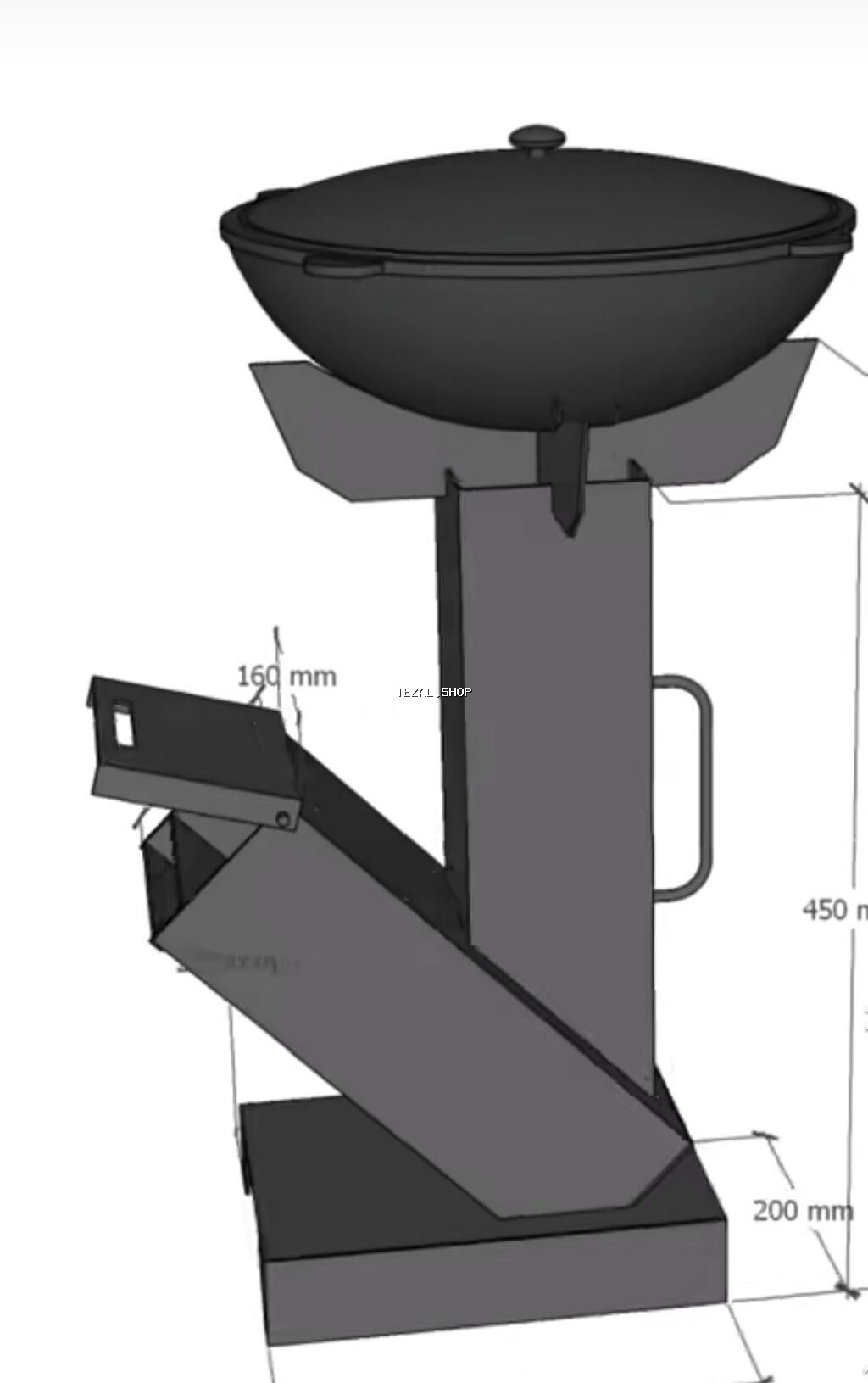 Raketa pec super odun peci kap ucun - şəkil 2