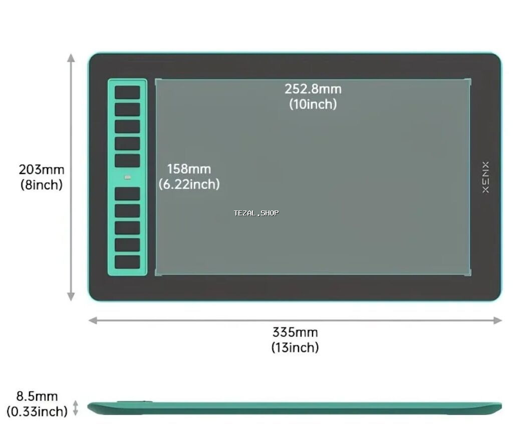 Qrafik tab böyük olcu . online dərslər üçün ideal teklif. USB ilə - şəkil 4