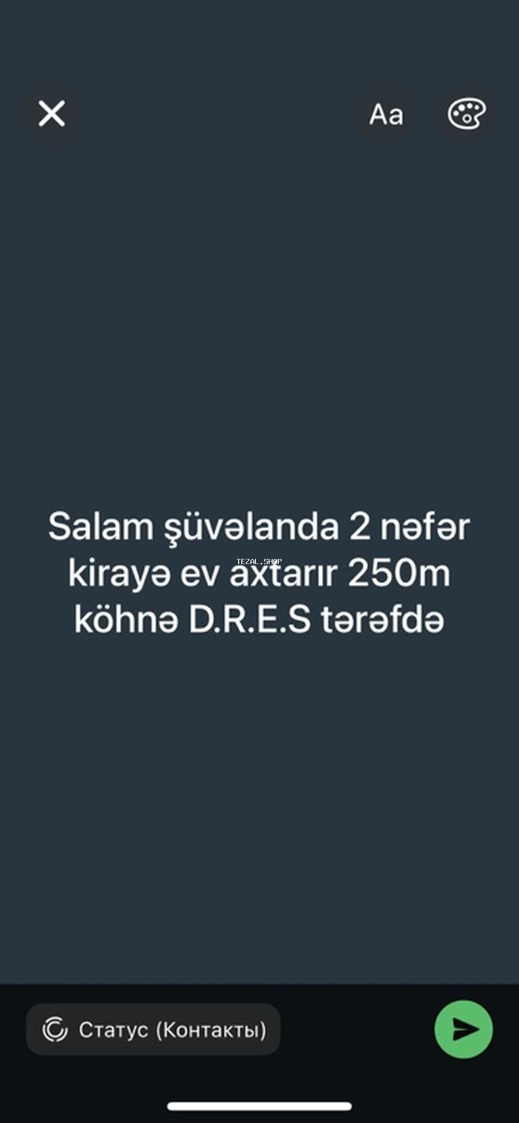 Şüvəlanda kirayə ev axtarılır. 2 nəfər üçün, köhnə D.R.E.S tərəfdə