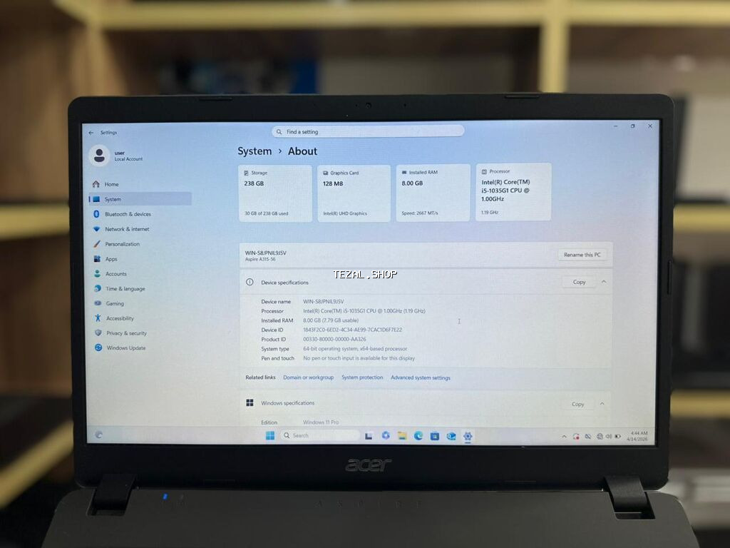 İşlənmiş Acer Aspire, 15.6 ", Intel Core i5, 256 GB, Ünvandan götürmə, Ödənişli çatdırılma, Rayonlara çatdırılma - şəkil 5