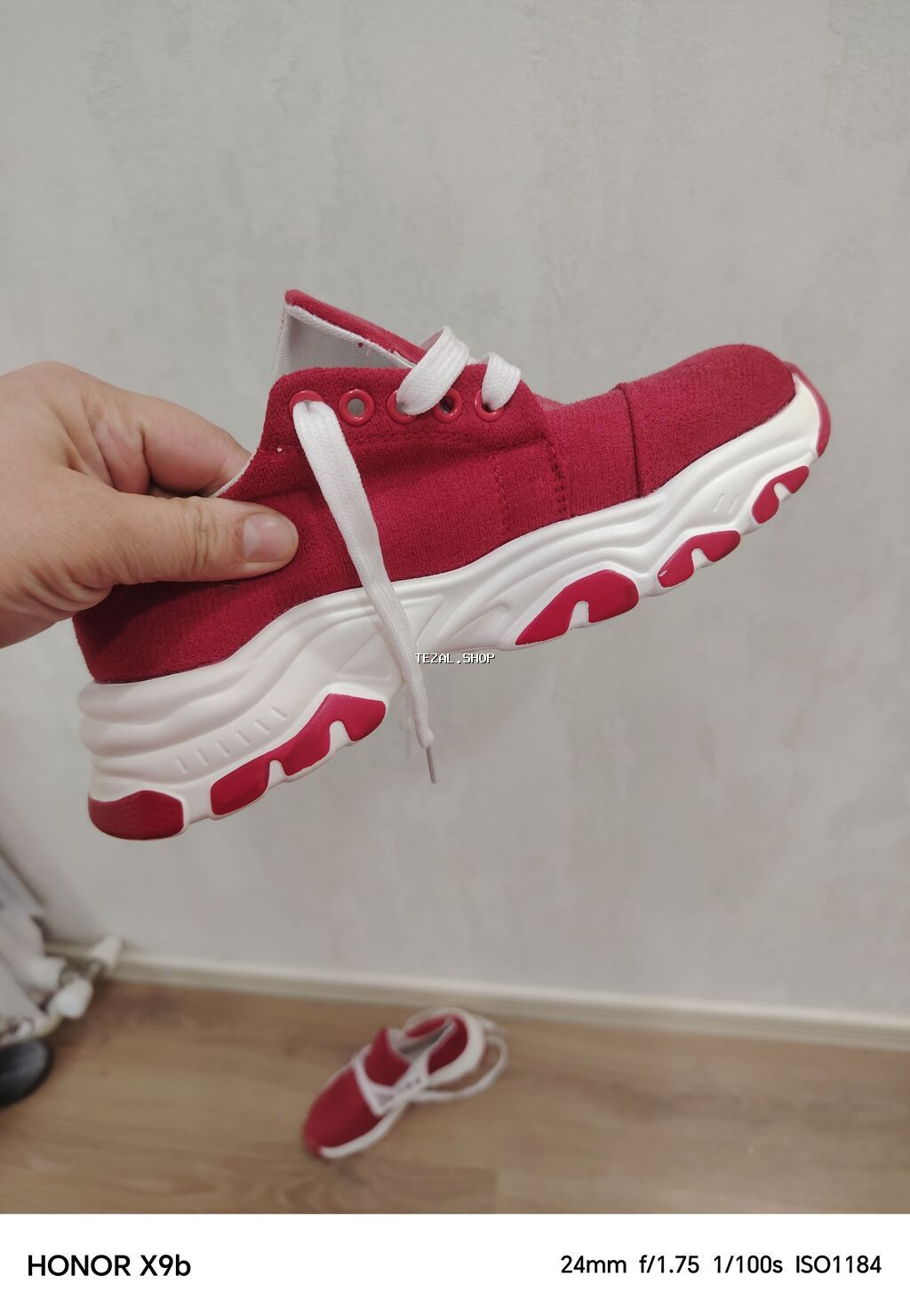 Ölçü: 36.5, rəng - Qırmızı, Yeni - şəkil 3