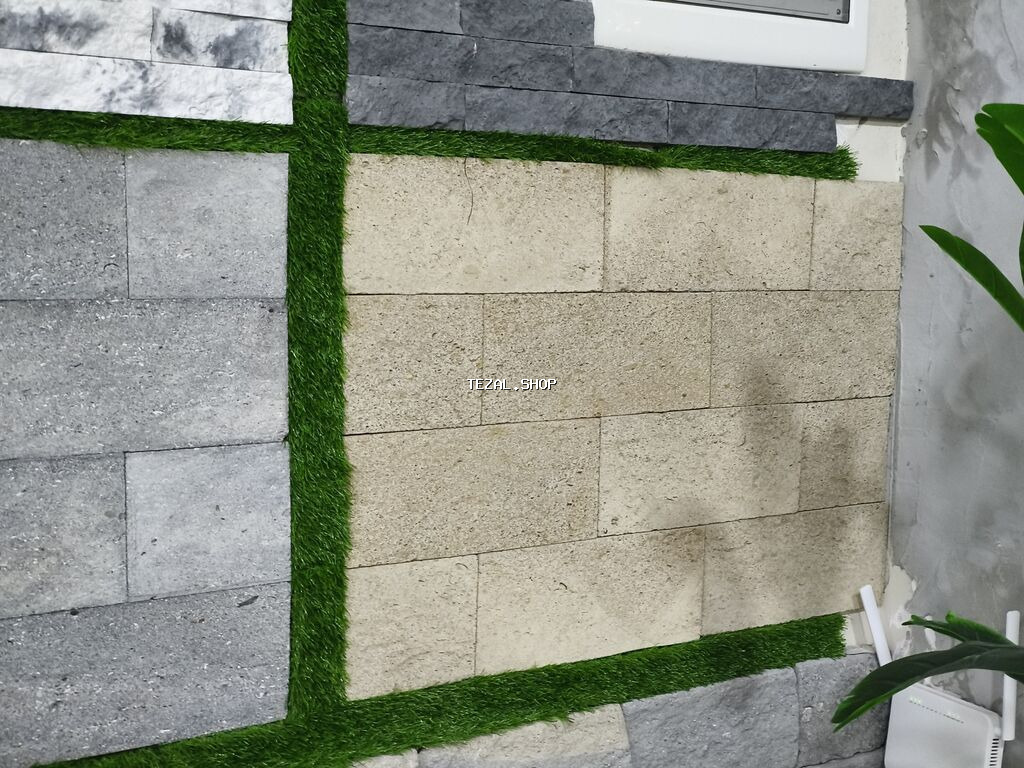 Dekorativ üzlük daşları və panel nümunələri - Material: təbii daş və