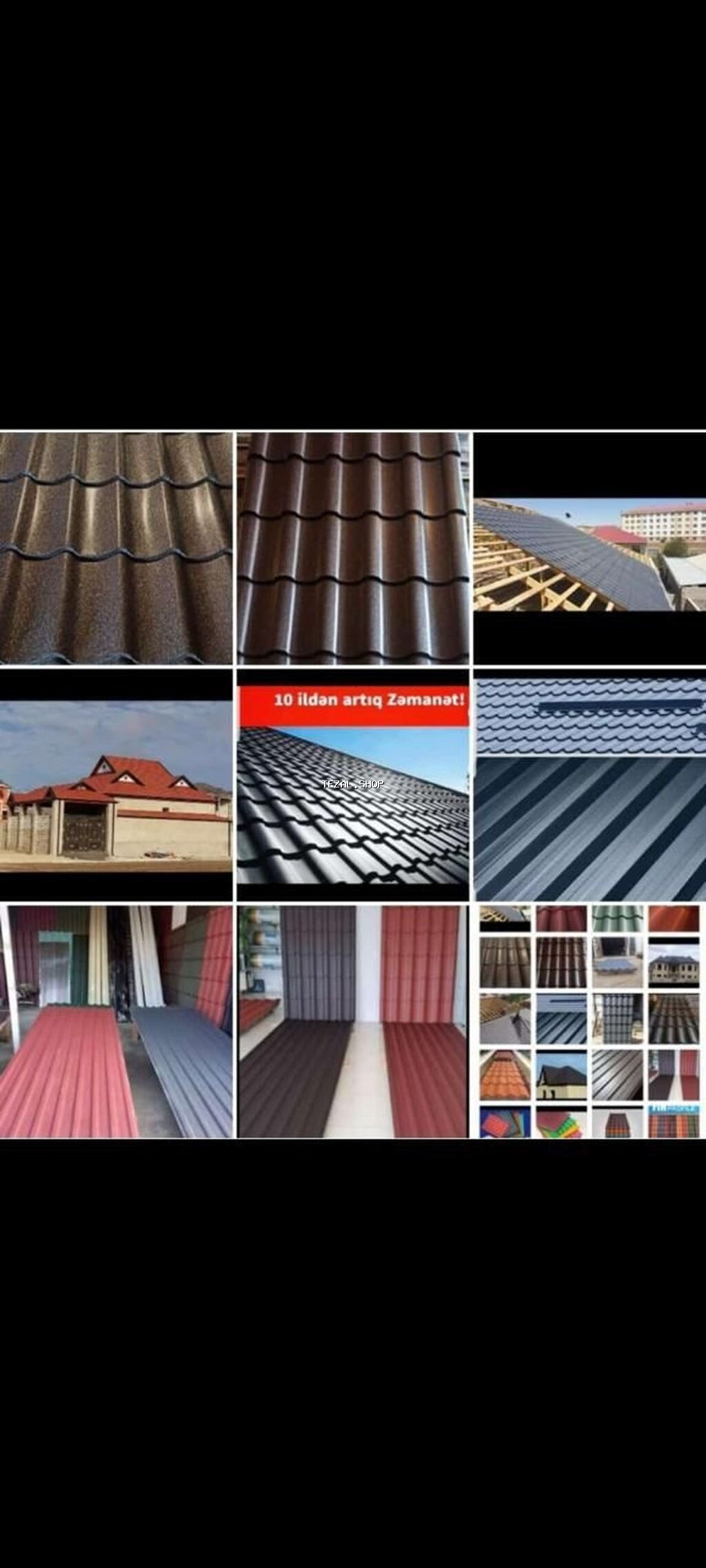 10il zəmanətli yüksək keyfiyyət. hər növ hər adda dam örtükləri - şəkil 2