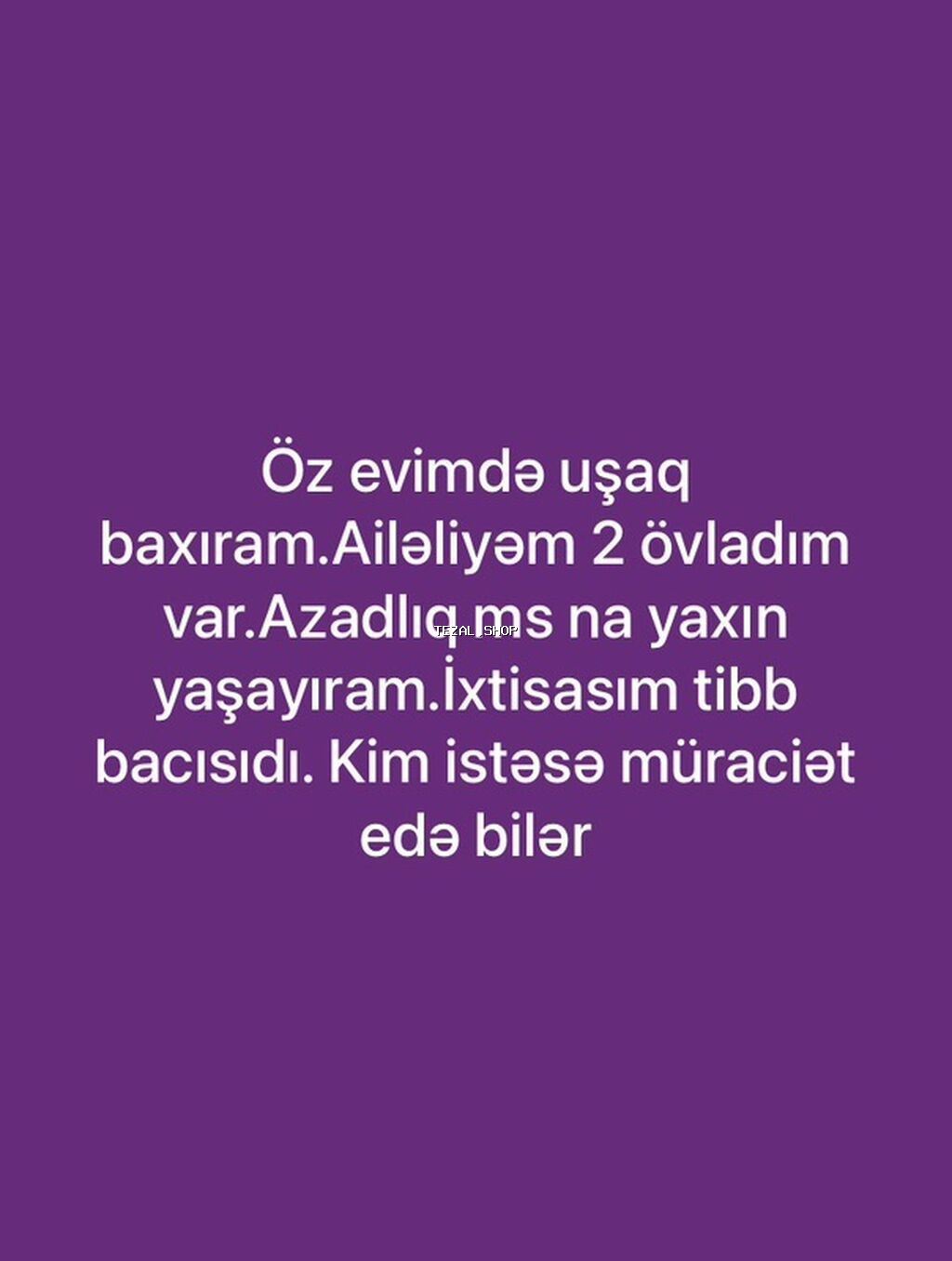 Razılaşma yolu ilə Uşaq baxımı xidməti - Öz evimdə peşəkar uşaq