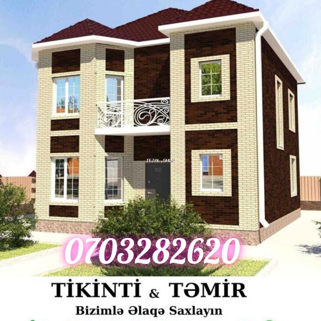 Təmir və Tikinti xidmətlərinə aid bütün işlərin briqadamız tərəfindən