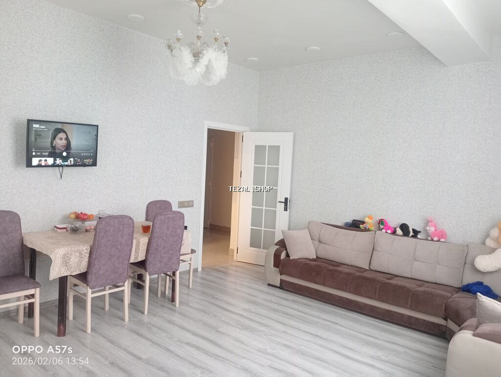 3 otaqlı mənzil – işıqlı və səliqəli planlama.Kiraye ancaq xanimlara