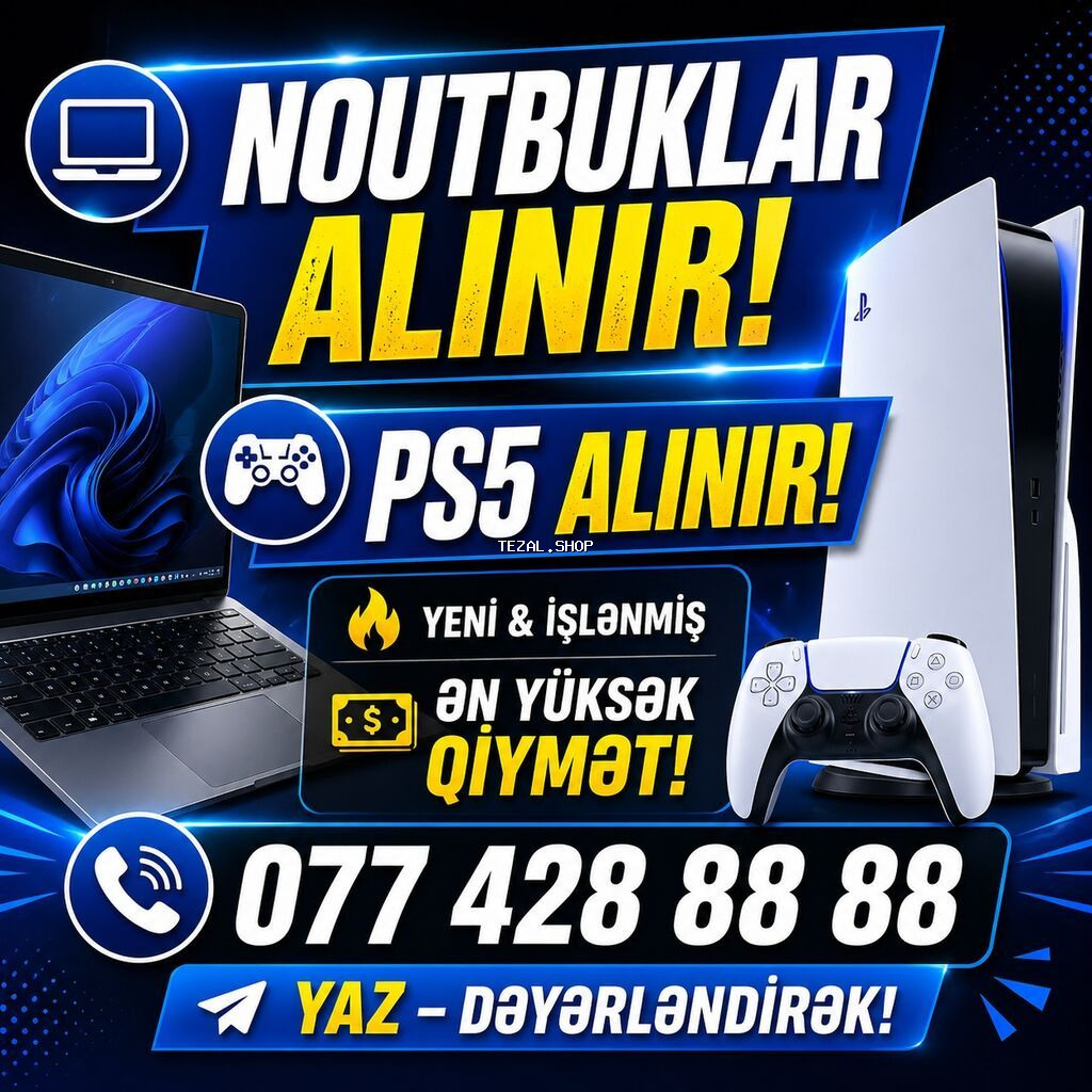 YÚKSEK QIYMETE NOUTBUK VE PS5 ALIRAM TEKLIF EDIN YENI VE ISLEMIS