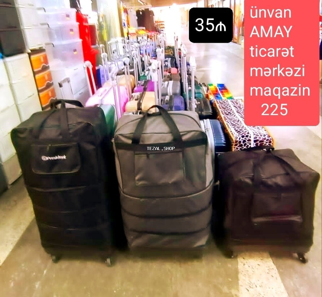 Təkərli və yığılan çantalar şəhər içi çatdırılma 5₼ ünvan AMAY