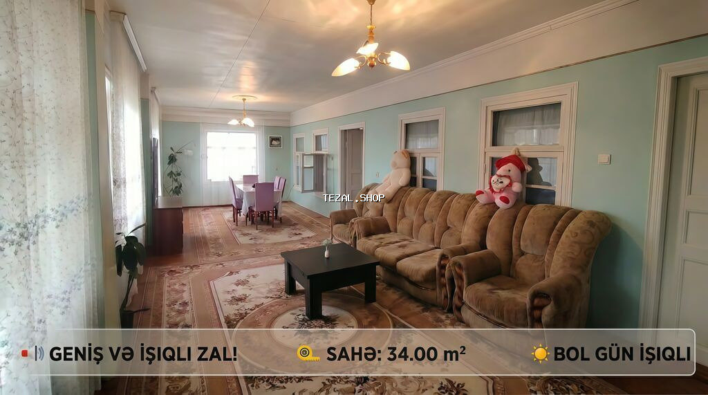 3 otaqlı, 133 kv. m, Kredit yoxdur, Orta təmir - şəkil 4