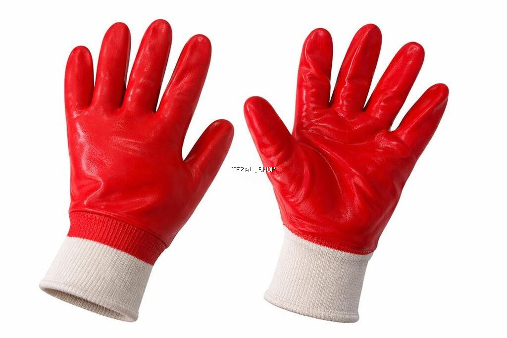 Qoruyucu əlcəklər, parça/silikon, ağ/qırmızı Xüsusiyyətlər Brend: No