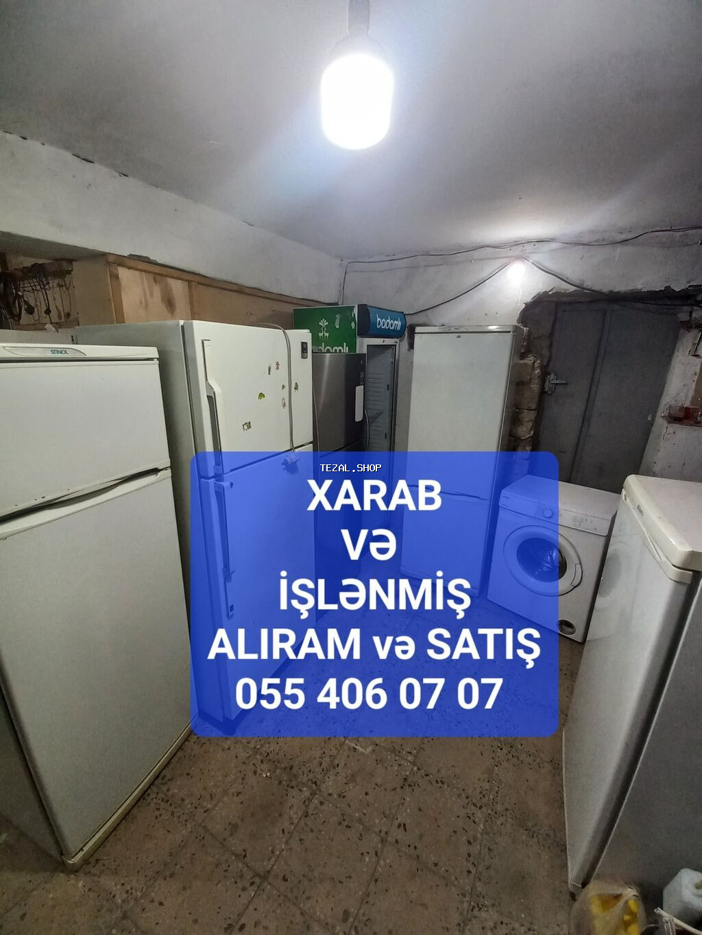 Xarab və işlənmiş məişət texnikasının alışı və satışı xidməti. -