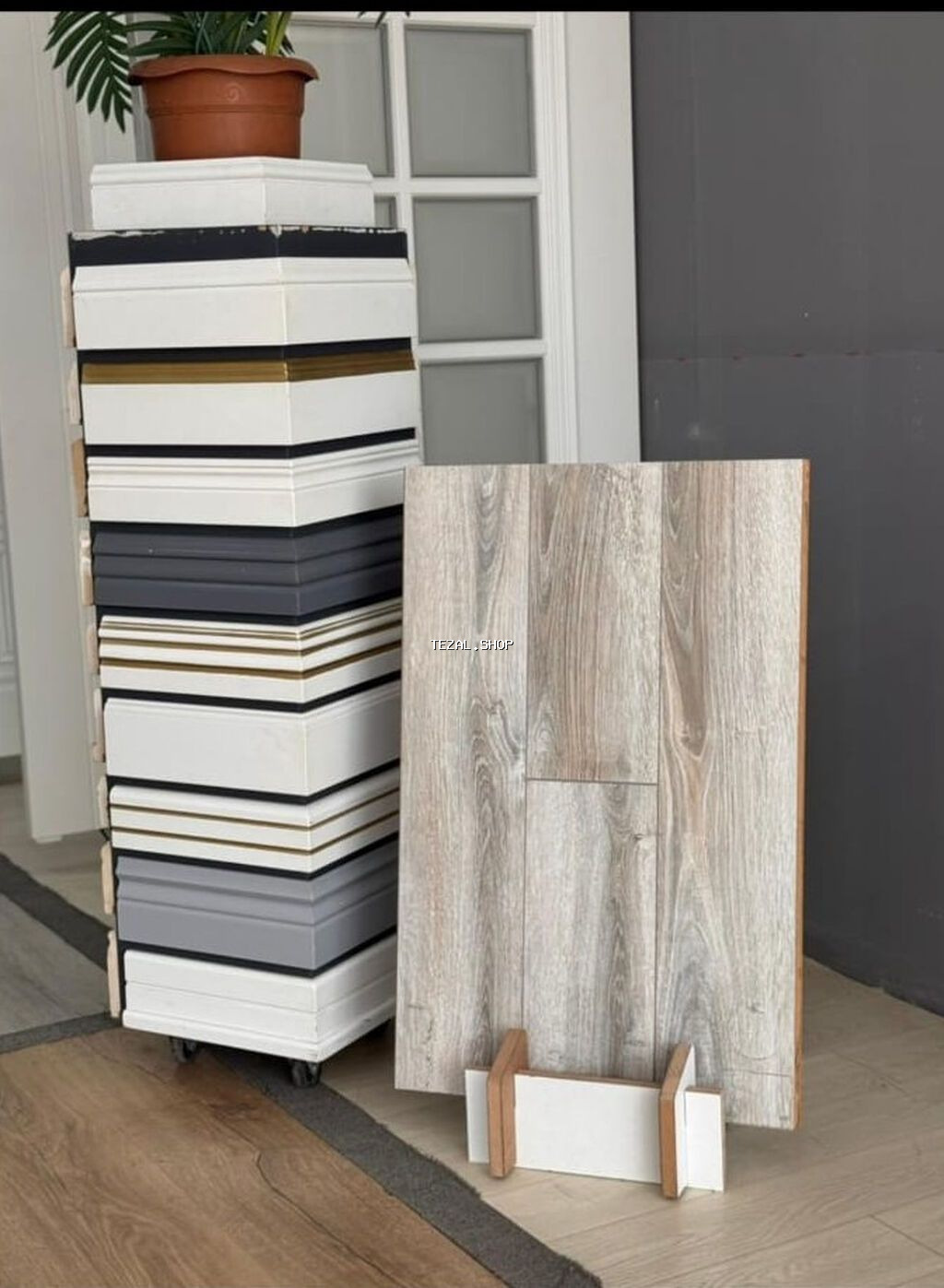 MDF plintus və laminat döşəmə panelləri - Material: yüksək sıxlıqlı