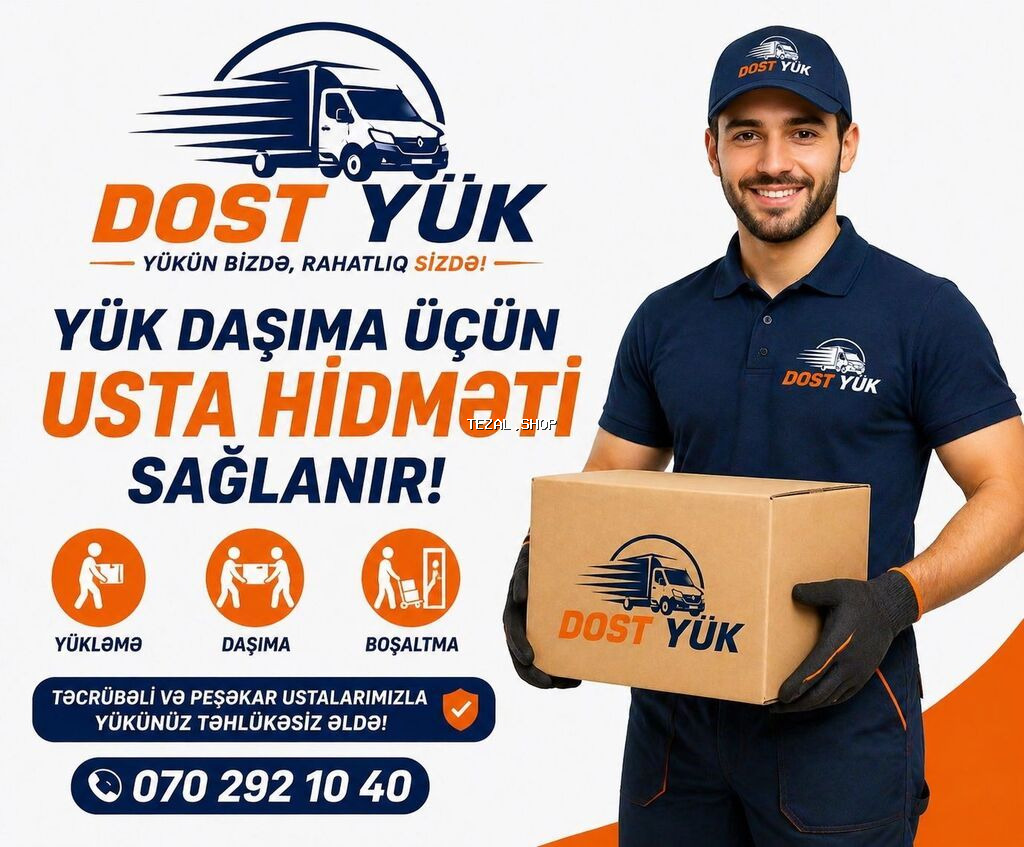 Dost Yük – peşəkar yükdaşıma və usta xidməti Xidmət istiqamətləri: - - şəkil 2