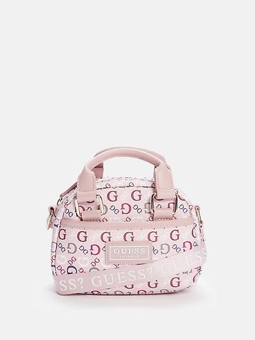 GUESS Mini Faux-Leather Logo Satchel - Rəng: açıq çəhrayı - - şəkil 4