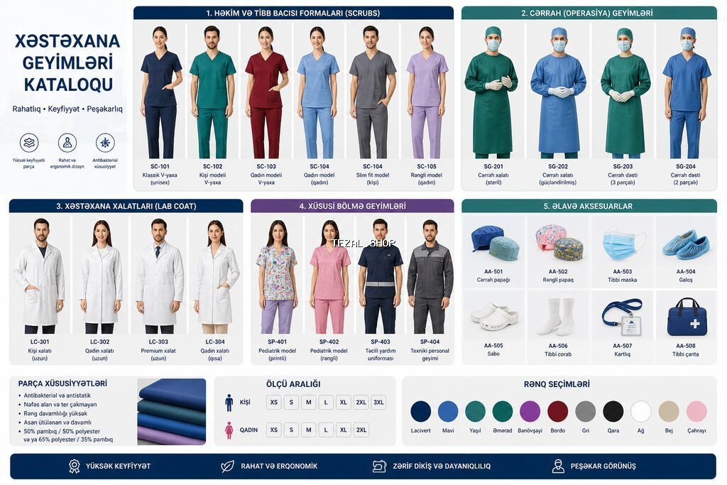 ---DRESS UNIFORM--- 🏥👩‍⚕️ Tibbi Geyimlərin Satışı! Rahatlıq, gigiyena
