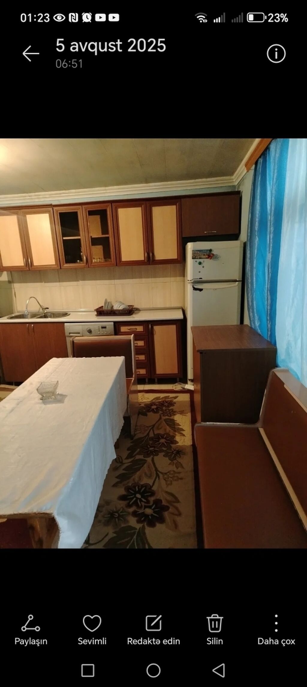 Saray qəsəbəsində 1 otaqlı ev kiraye verilir. EV 2 SAYLI ORTA MEKTEBİN