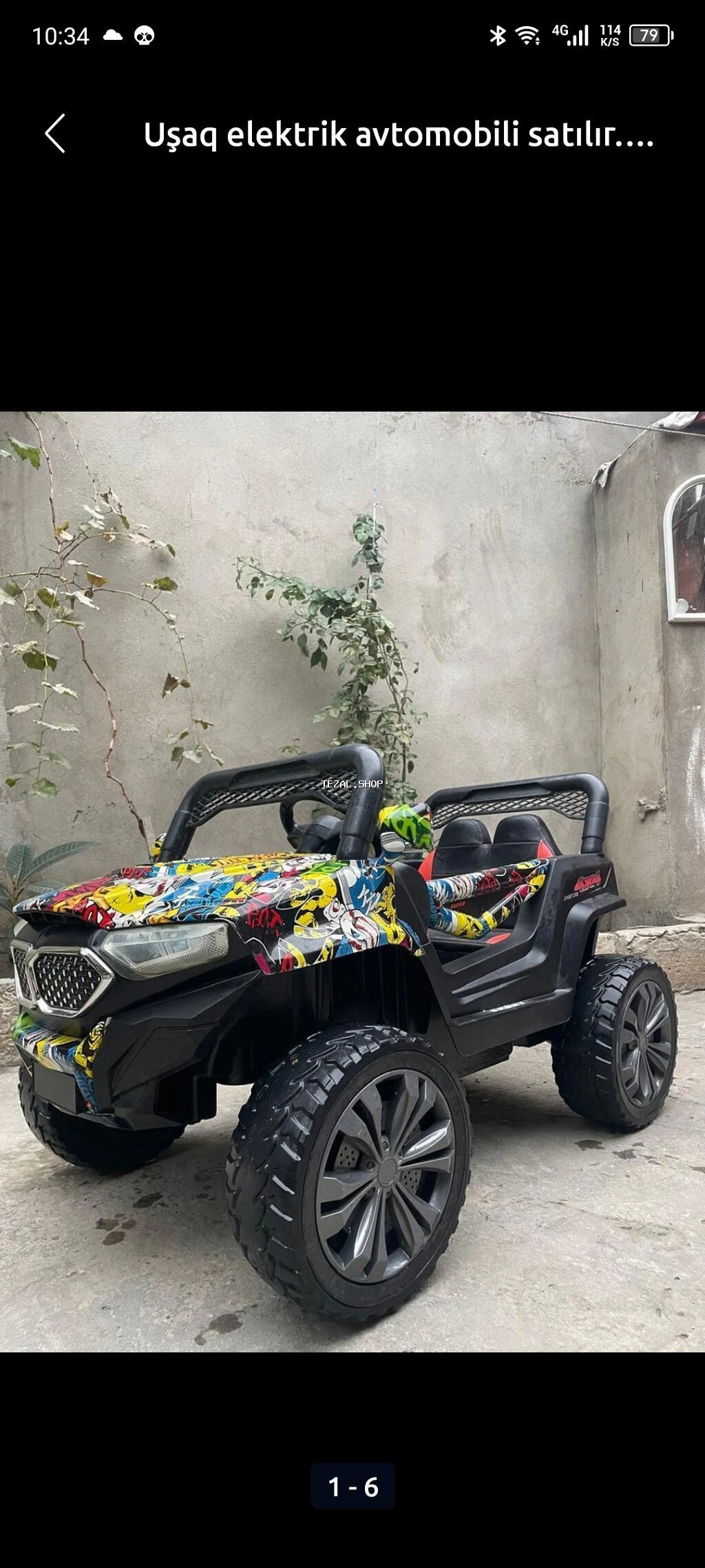 Uşaq elektrik avtomobili satilir