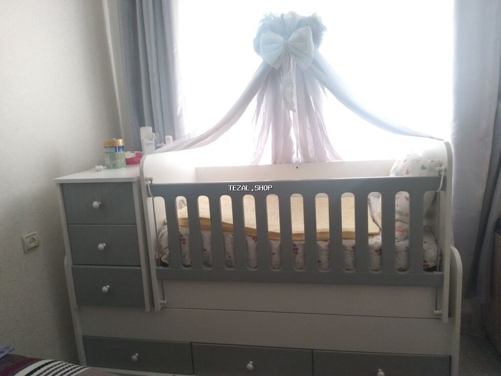 Oğlan və qız üçün, Dördbucaq, Beşik, Dəst ilə, Matras ilə, Yellənmə mexanizmsiz - şəkil 2