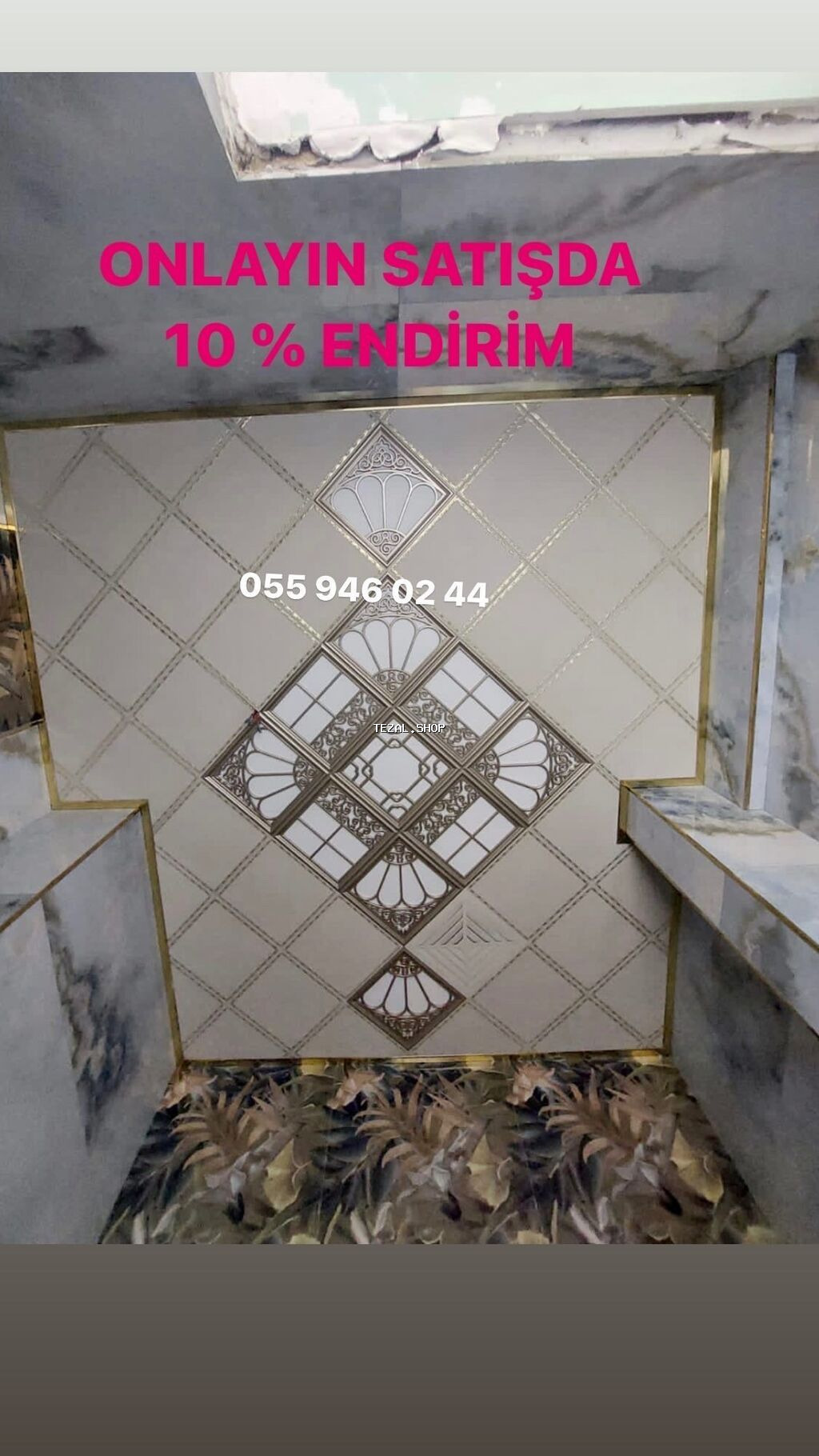 Asma tavan, Metal, Suyadavamlı, Pulsuz çatdırılma, Ödənişli quraşdırma, Zəmanətli - şəkil 4