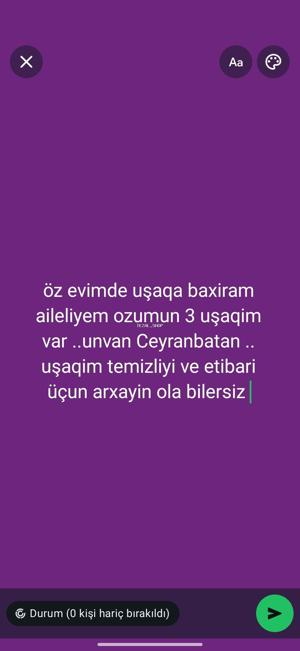 Uşaq baxımı xidməti – Ceyranbatan - Öz evimdə peşəkar uşaq baxımı
