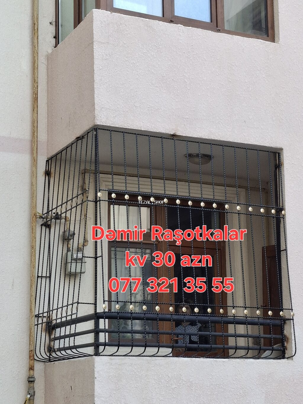 Məhsul: Dəmir reşotkalar (pəncərə və balkon üçün) - Material: Armatur - şəkil 2