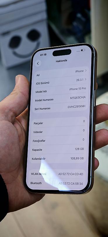 IPhone 15 Pro, 128 GB, Natural Titanium, Face ID - şəkil 5