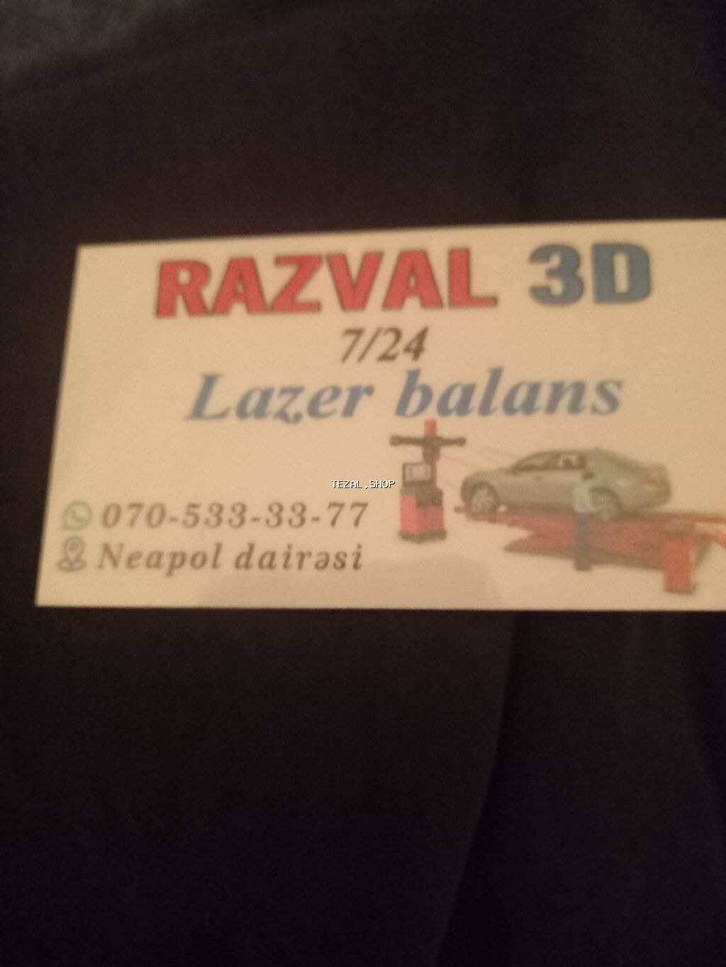 Razval 3D.Lazer Balans.Disk va Takar Tamiri.Azot. 7/24 - şəkil 3