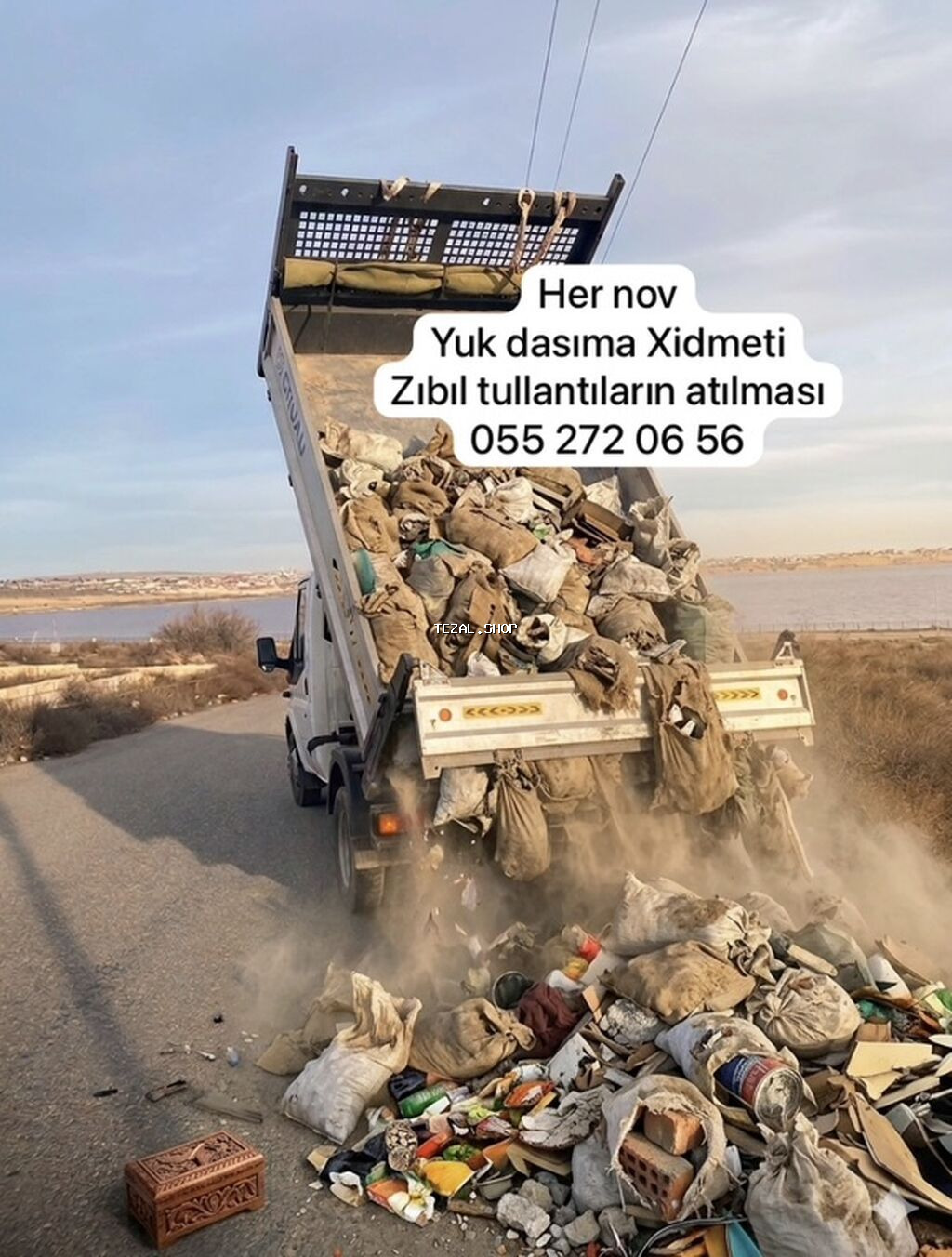 Xidmət: Hər növ yükdaşıma və zibillərin/tullantıların çıxarılması -