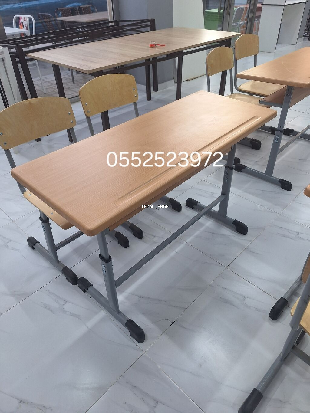 Oğlan və qız üçün, Yeni, Siyirməsiz, Bağça masası, Stullar ilə - şəkil 3