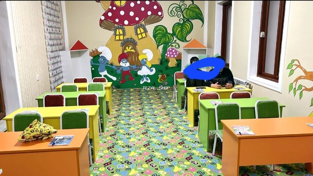 Oğlan və qız üçün, Yeni, Siyirməsiz, Bağça masası, Stullar ilə - şəkil 5