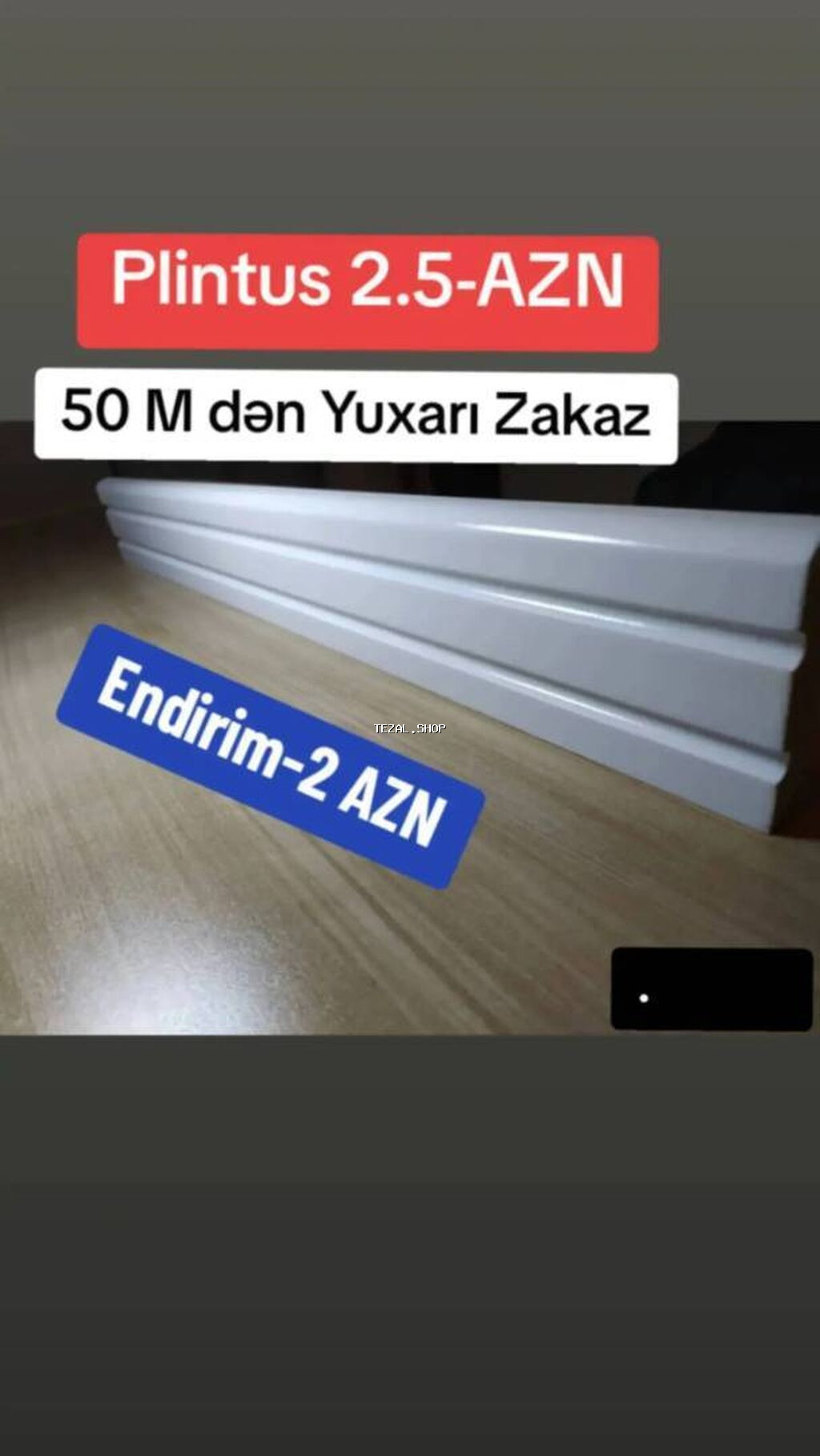 MDF Plintusların boya ilə hazırlanması və Quraşdırılması.Ölçuləri - şəkil 3