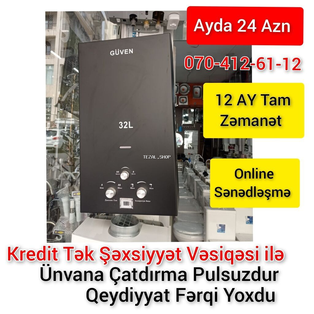 Kredit Tək Şəxsiyyət vəsiqəsi ilə Ünvana çatdırma pulsuz . Su