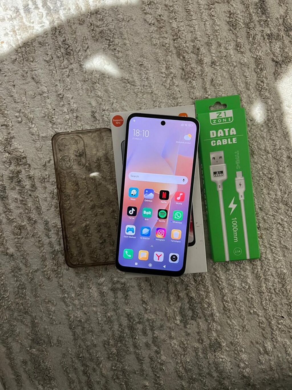 Redmi 12, 128 GB, rəng - Boz, Barmaq izi, Face ID