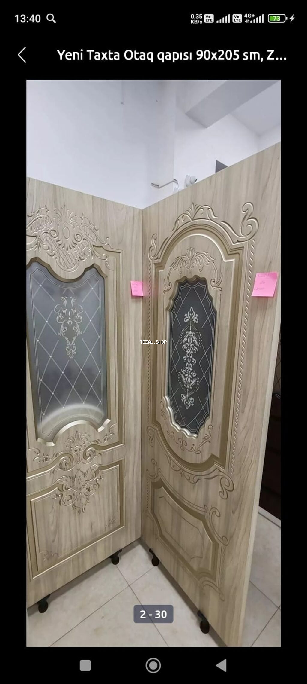 Yeni Otaq qapısı 90x205 sm Zamok və çərçivə ilə, Ödənişli quraşdırma, Pulsuz çatdırılma, Ödənişli çatdırılma, Rayonlara çatdırılma - şəkil 2