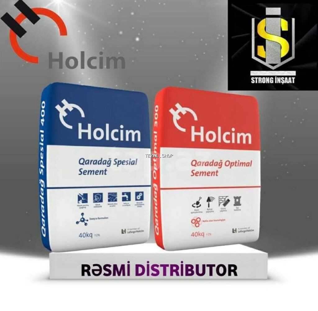 Holcim Sement, M-400, A-klass, Kredit yoxdur, Pulsuz çatdırılma