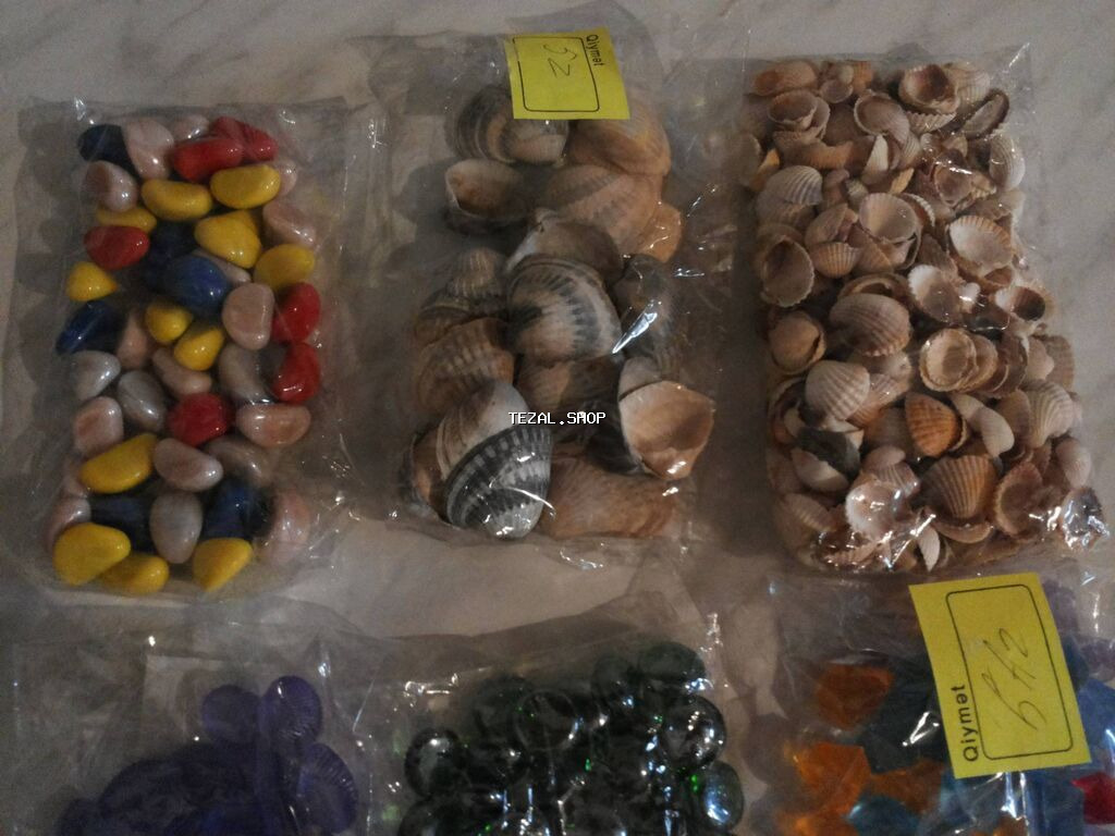 Baliqqulaqlari ve rəngli daşlar 1 packasi 5 azn və 8 azn - şəkil 2